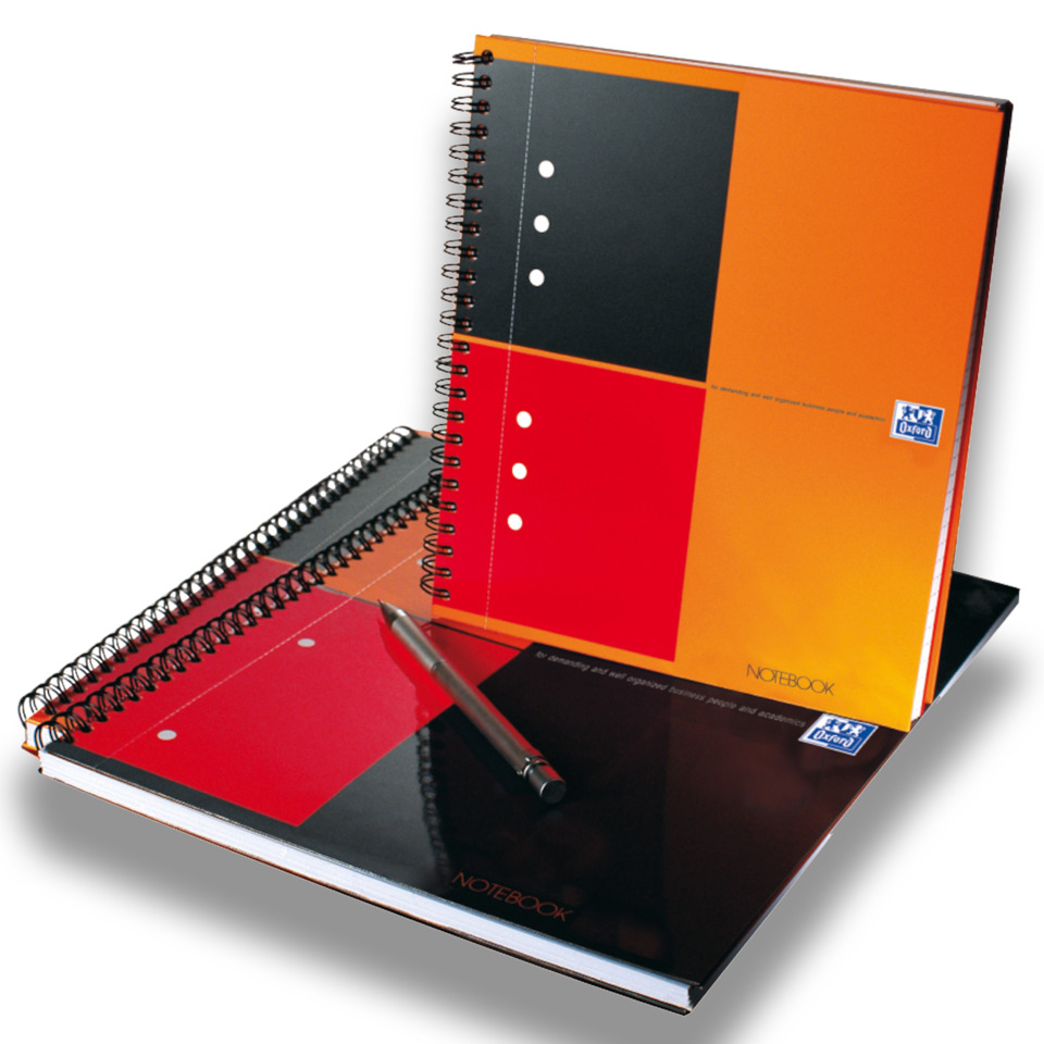 Spiralblock, Notizbuch, Farbblock, Drahtgebunden, Notizblock, notebook, spiral notebook, notizbuch, Orange Schwarz, Karodesign