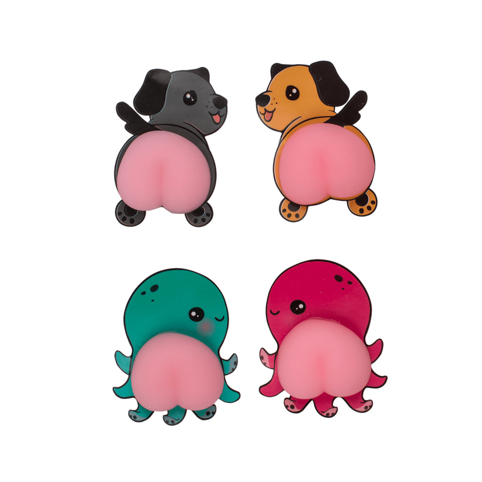 Puppenaufsteller, Knete, Kunststoff, Tiermotiv, Pink