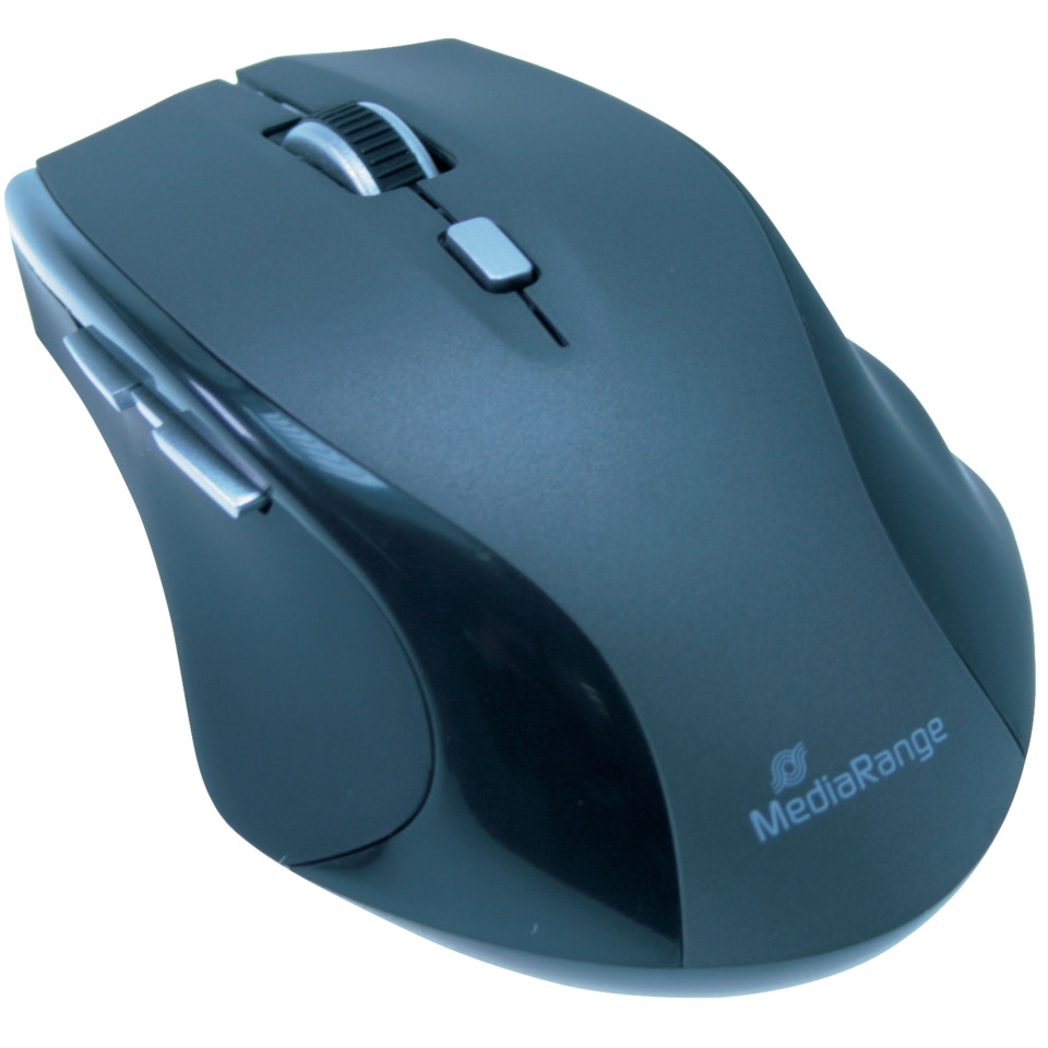 computer-mouse, wireless, ergonomic, scroll-wheel, black