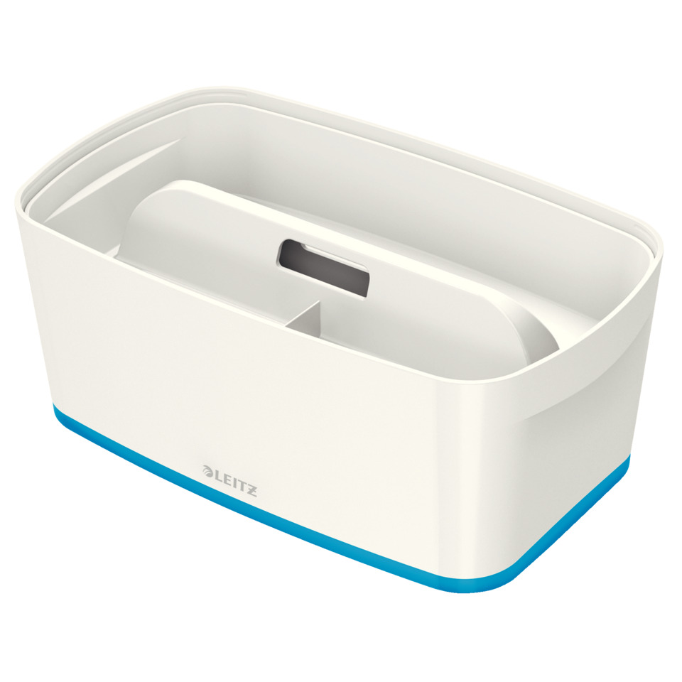 Dauchschnitt, Trocknerbehälter, Wäschekorb, LEITZ, Kunststoffbehälter, Toaster, Küchengerät, weiß, blauer Rand, Leitz