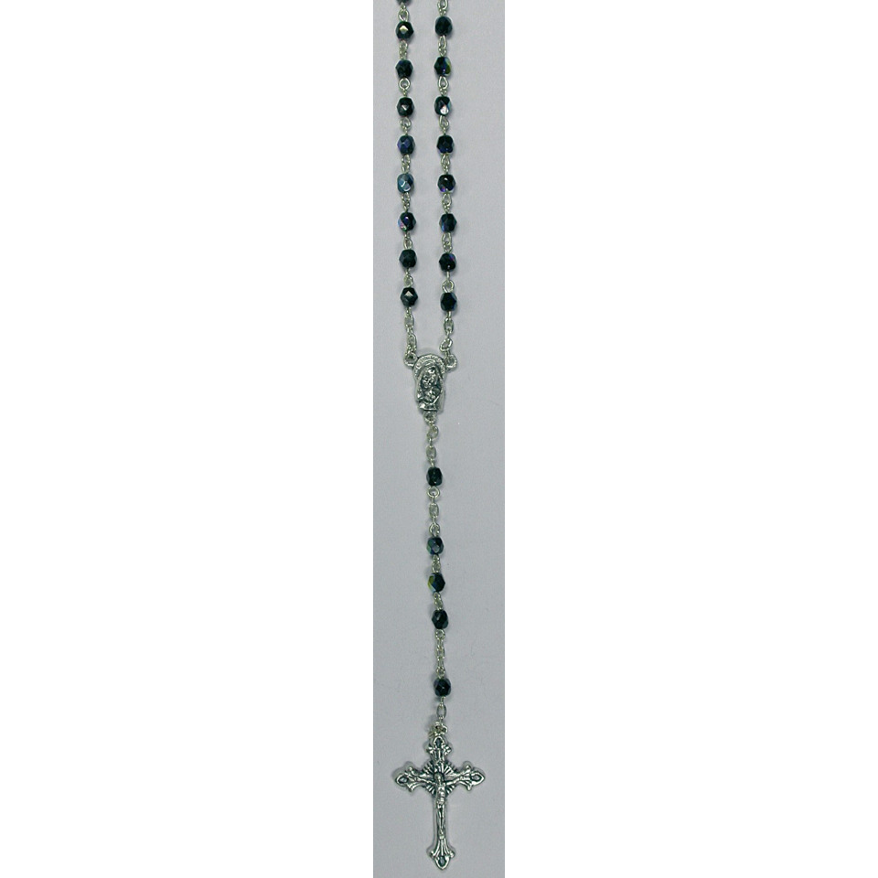 kette, rosary, kreuzanhänger, rote beads, silberfarbe