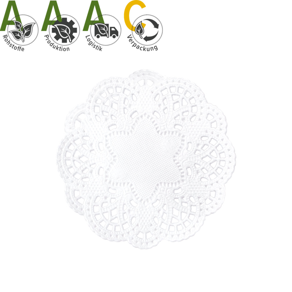 Platzdeckchen, Doily, Weiß, Spitze, rund