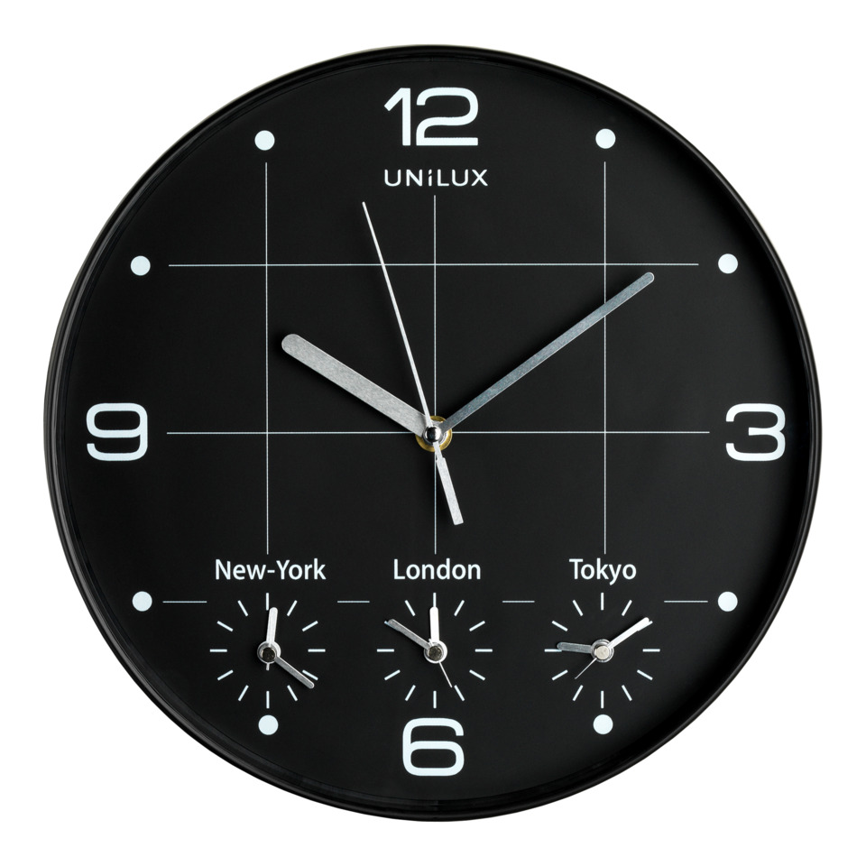 Wanduhr, Wandclock, Quadratuhr, Schwarz, Analoge Uhr, Wanduhr, Wanduhr, Schwarz, Analog, Mehrfachuhr
