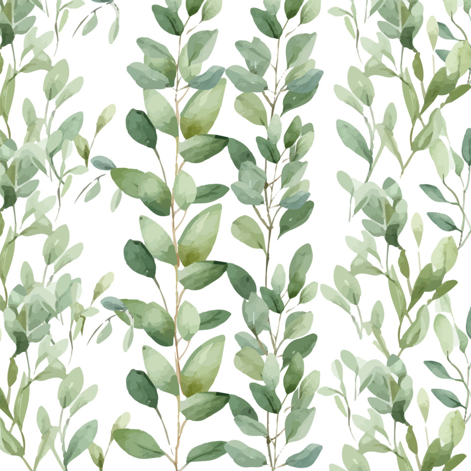 Blätter, Grün, Klettpflanzen, Druck, Mustertapete