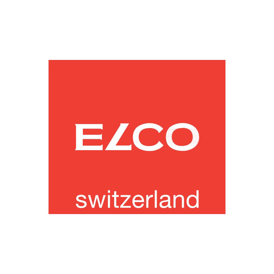logo, EZCO, schweiz, rotes quadrat, text auf logo