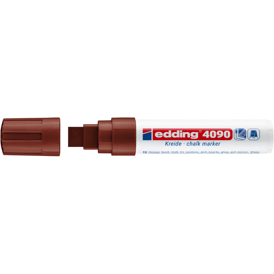 Kreide-Marker, Brauner Marker, Edding 4090, Flüssige Kreide, Markerstift