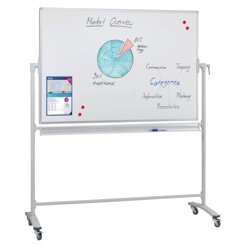 Whiteboard, Mobiler Whiteboard, Whiteboard mit Rollen, Markerboard, Flipchart-Board