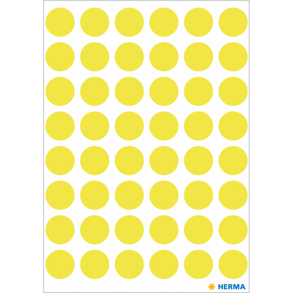 Klebepunkte, Gelb, Punktsymbol, Dekoration, Herma Markenlogo, gelb, punkte, muster, karton, herma