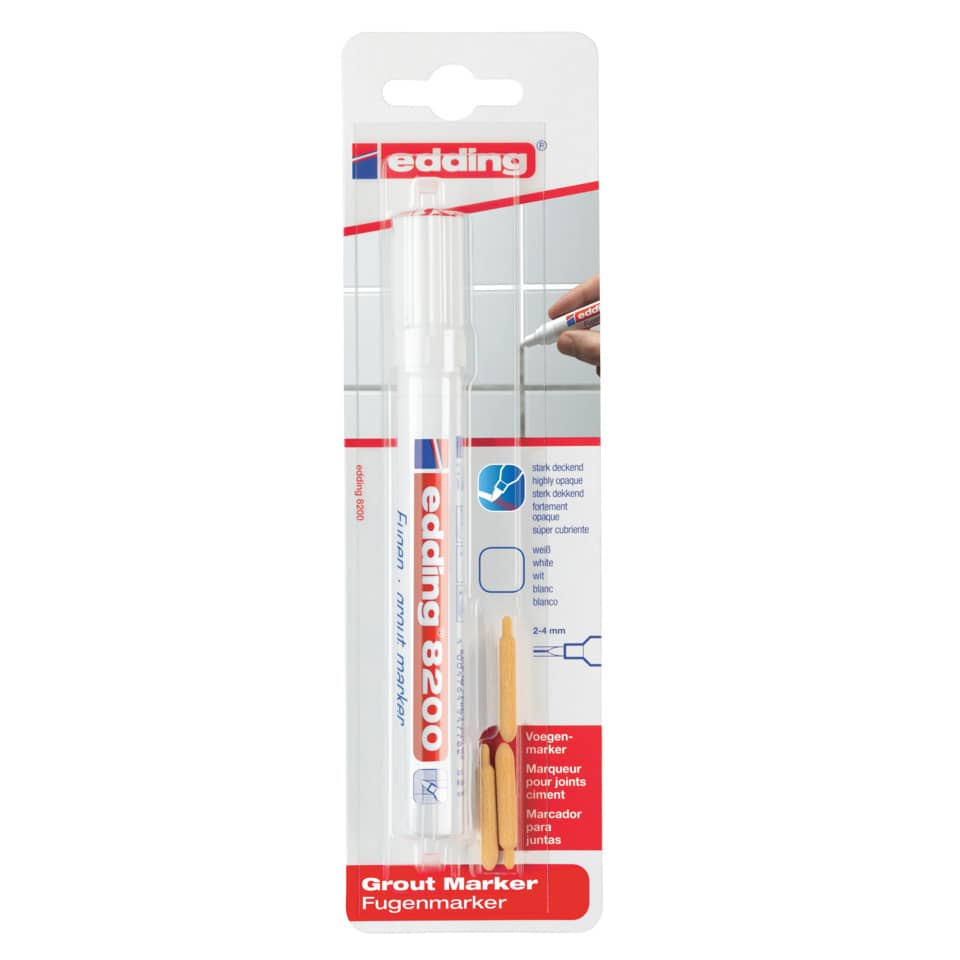 Grout Marker, Fugenmarker, Kunststoffkern, Weißer Markierstift, 2-4 mm Spitze