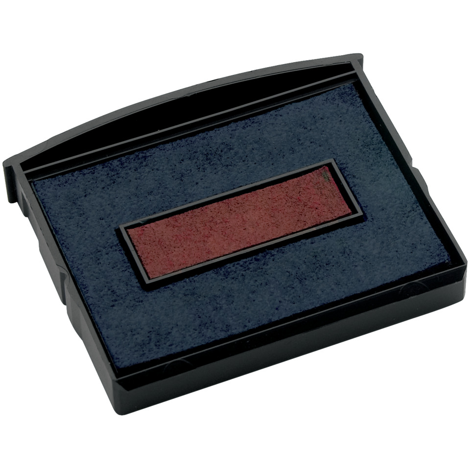 Stempel, Rotbraun, Blau, Acryl- oder Filzunterlage, Schlitzstempel