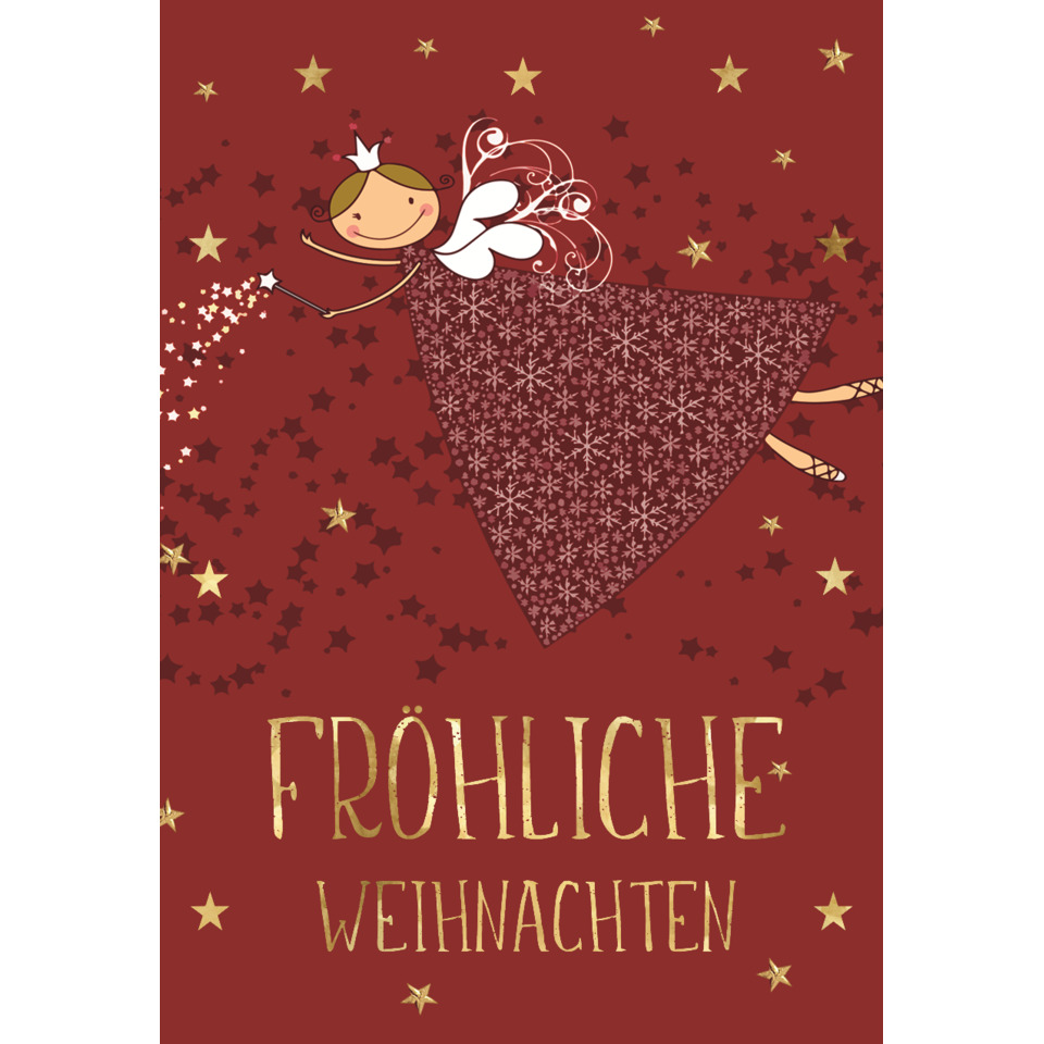 weihnachtskarte, engel, sternchen, herzchen, poncho