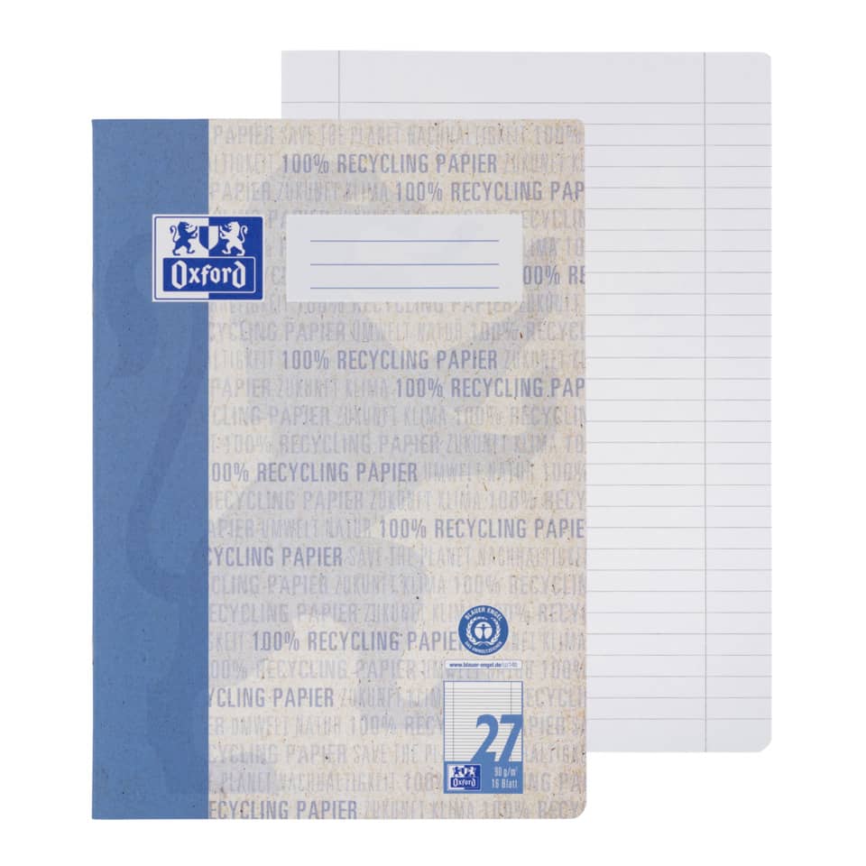 Notizblock, Kunstpapier, Recyclingpapier, Lineaturblock, A4-Notizblock