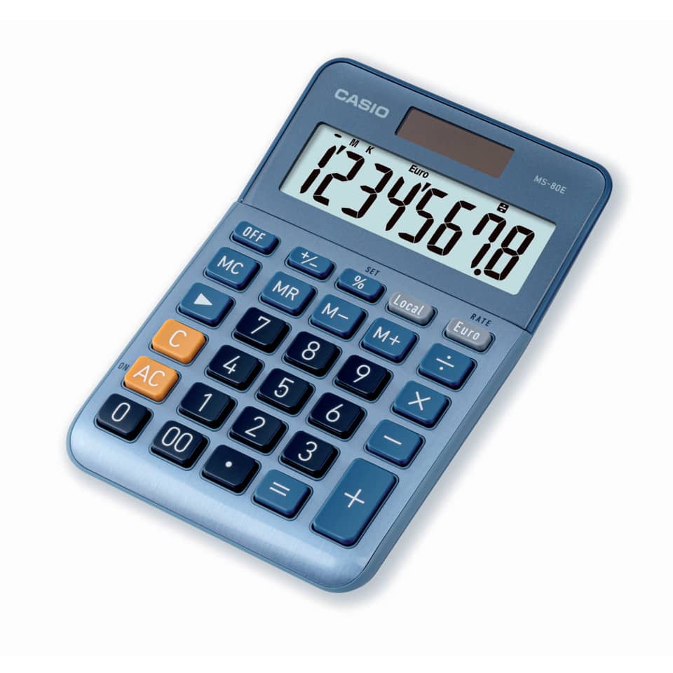 Taschenrechner, Desktop-Rechner, Elektronik, Tastenfeld, blau