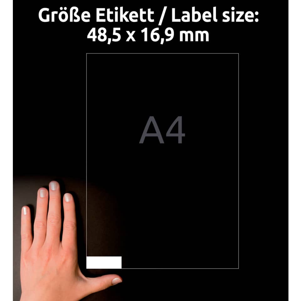 Schablone, Etikett, Label, Größe A4, Hand