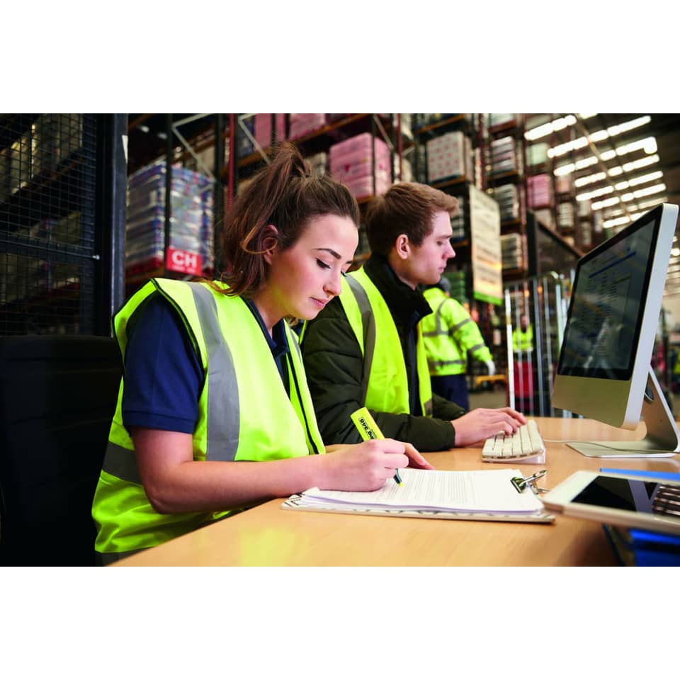High-visibility Vest, Lagerhaltung, Inventar, Computer, Notizen