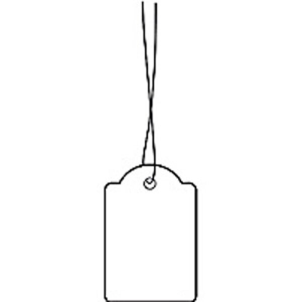 Hängeetiketten 25 x 38 mm, mit Faden weiß, 1.000 Etiketten à Packung