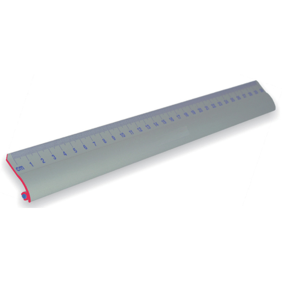 Linealer, Plastiklineal, cm-Skala, Messwerkzeug, transparenter Grauton