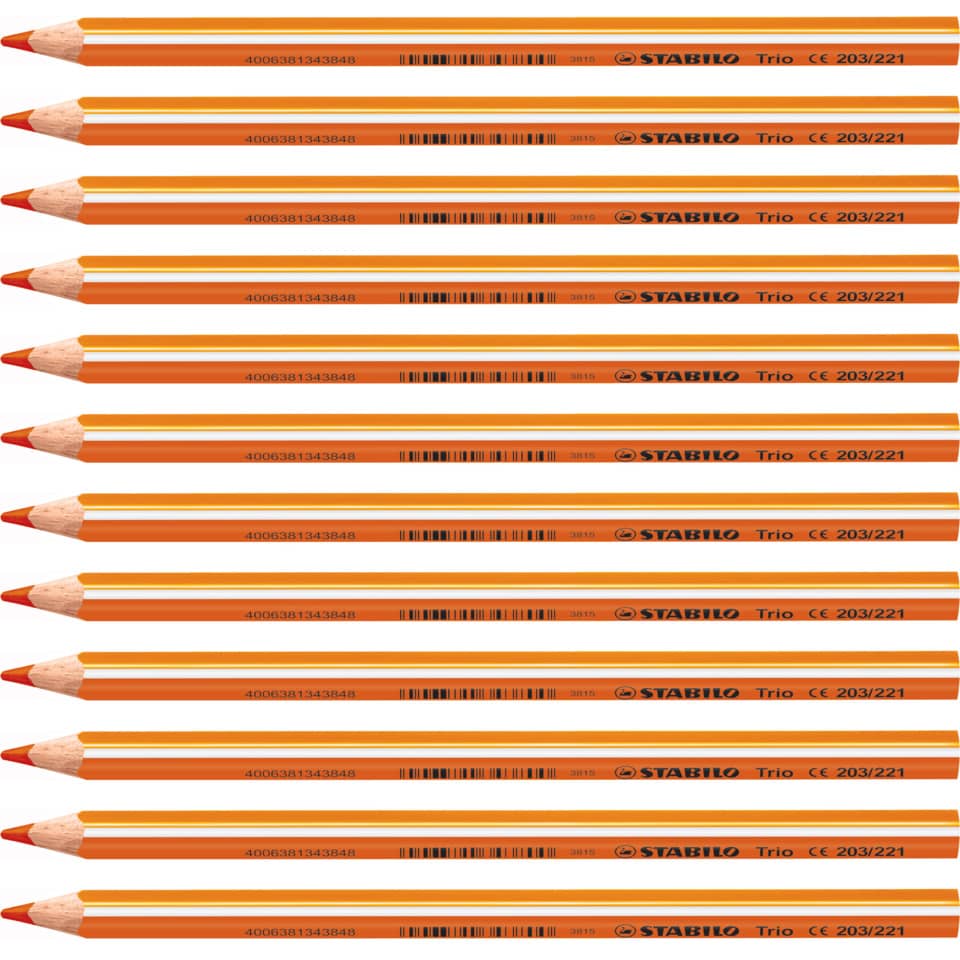 Bleistifte, Orangenausführung, Holzstift, Roter Radiergummi, Kunststift-Set