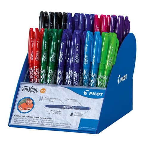 Tintenroller FriXion Ball 0.7, 0,4mm, 72 Stück, sortiert PILOT 2260D72