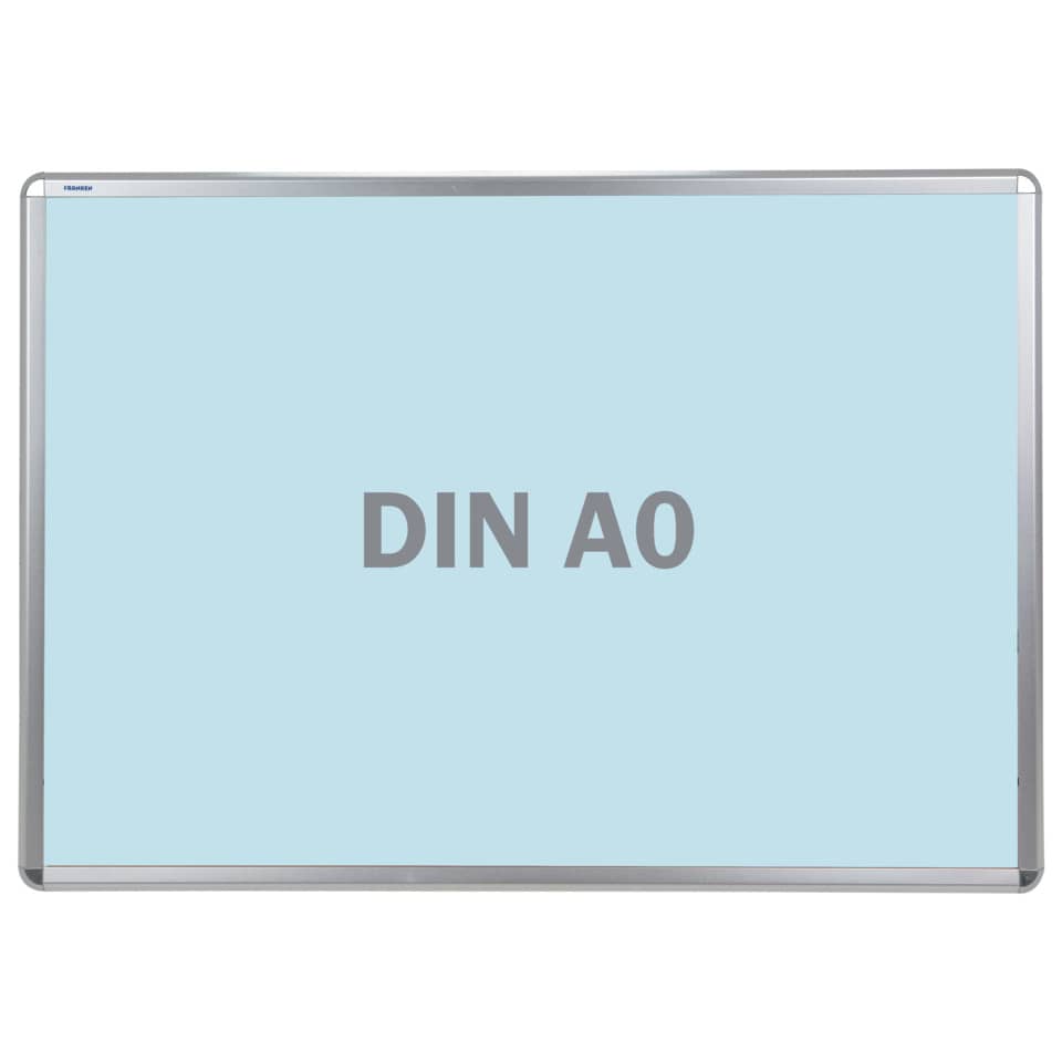 DIN A0, Display, Rahmenloser Rahmen, Hellblauer Hintergrund, Oversized Blatt