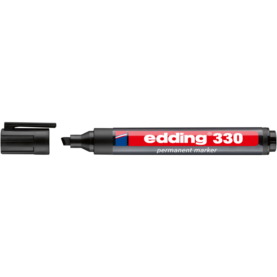 Permanentmarker, Marker, Edding 330, Schwarz, Kappe