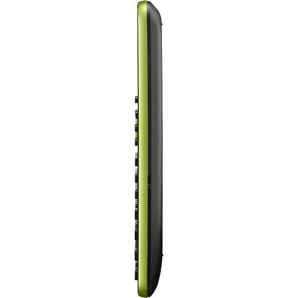 Seitenansicht, grüne Kante, Bedienknöpfe, Elektronik, Geräterand