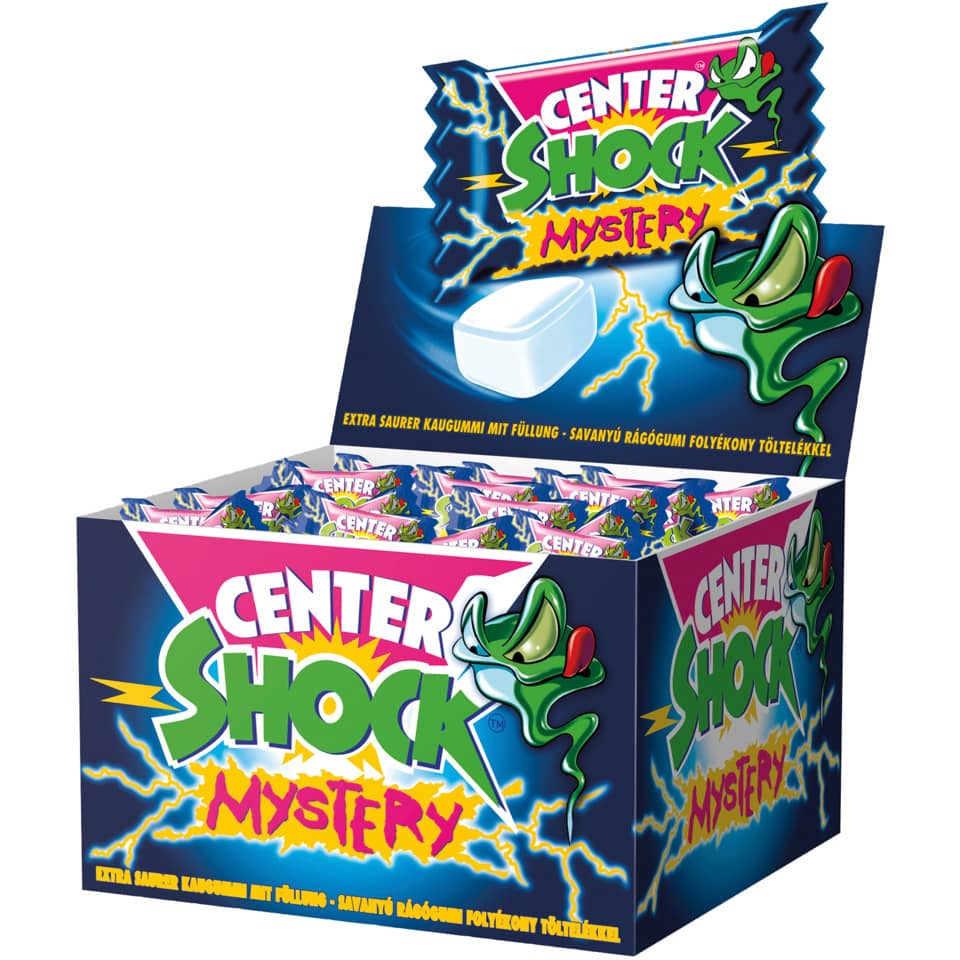 Center Shock, Mystery, Kaugummi, Display, Sicherheitsverpackung