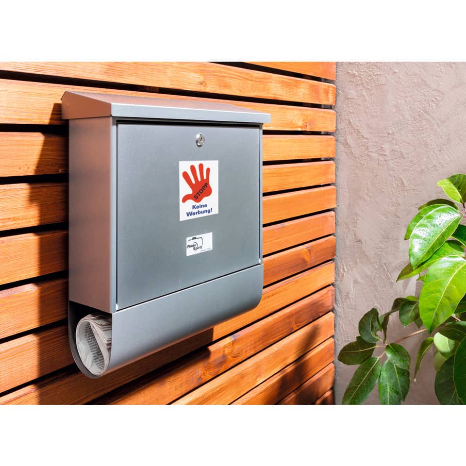postfach, briefkasten, metall, wandmontage, zeitungsschlitz