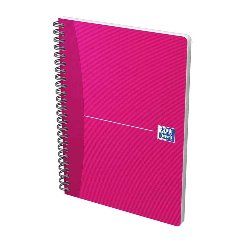 Spiralblock, Notizbuch, Pink, Oxford-Logo, ausgewähltes Pink