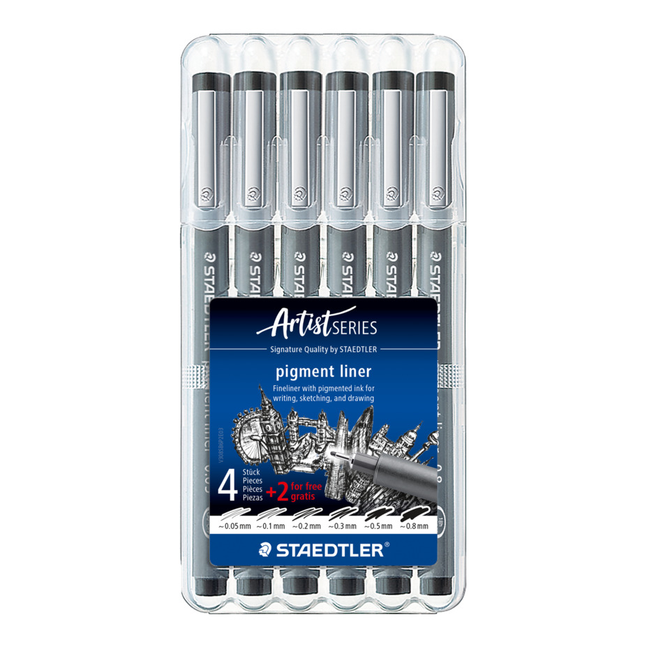 Pigment liner, Fineliner, Staedtler, Art line, Markers set