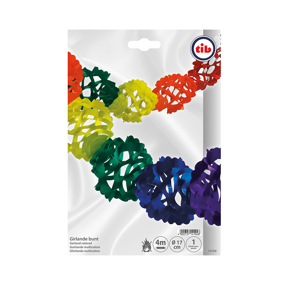 Garland, bunte Girlande, Dekoration Girlande, Band mit Lochmustern, Mehrfarbige Girlande