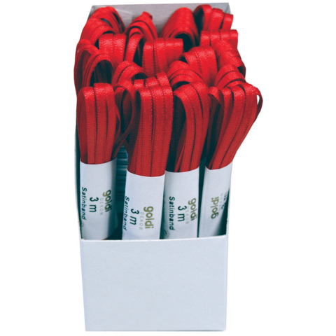 Doppelsatinband, 3mmx3m, rot GOLDINA 197203202003