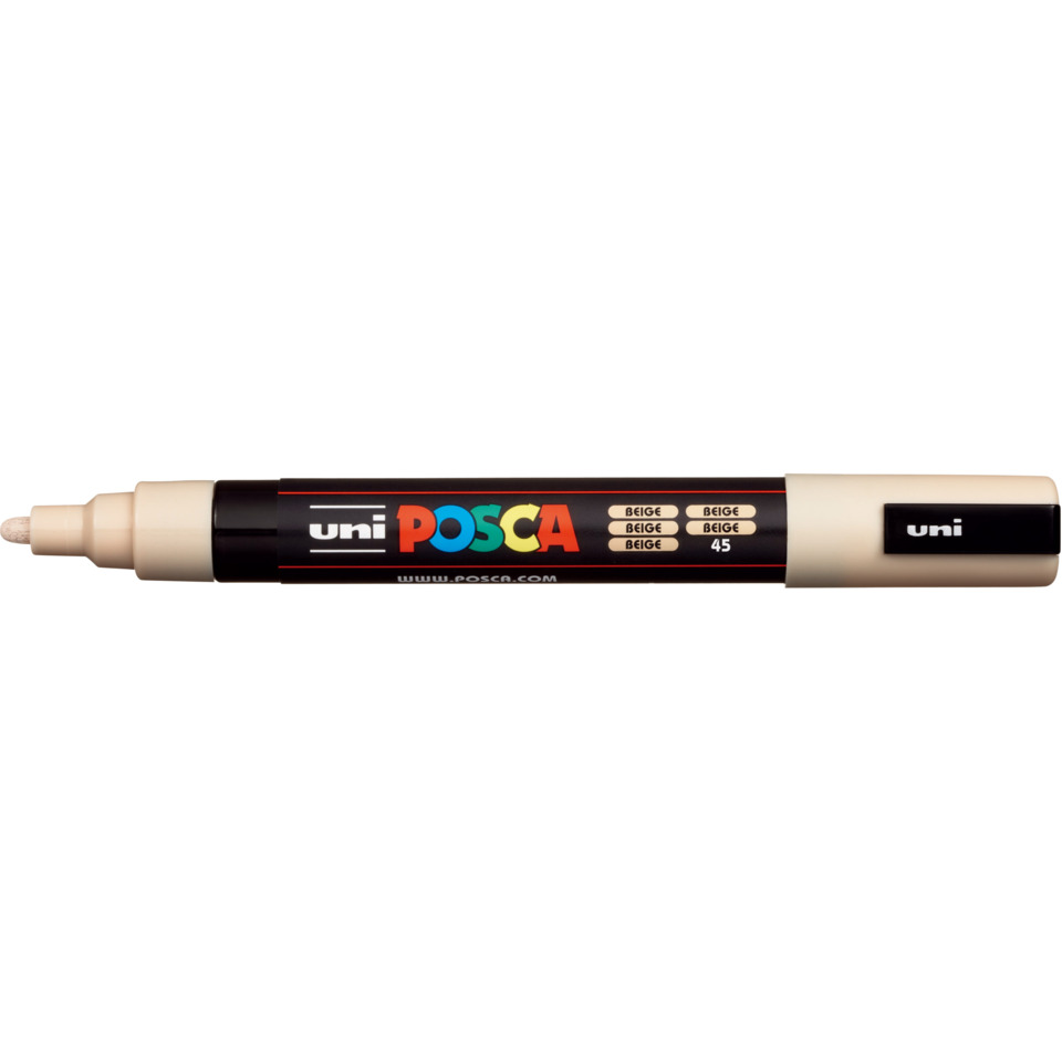 Marker, Posca, Permanent marker, Beige, Fine tip