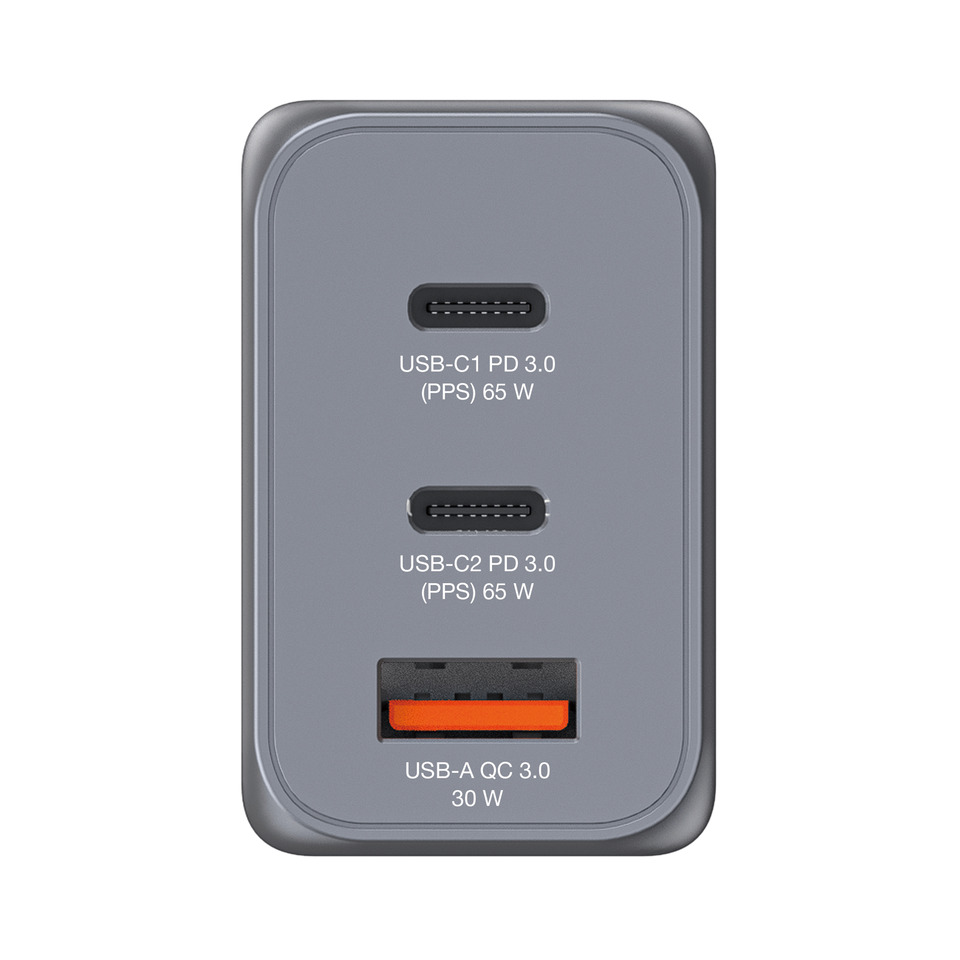 USB-C-Port, PD-3.0, USB-C-PD-3.0, USB-A-QC-3.0, Leistungsnetzadapter