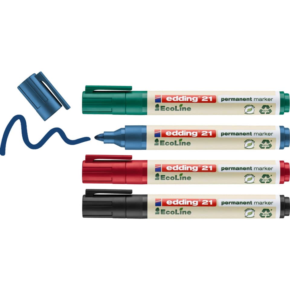 Permanentmarker, Marker, EcoLine, Kugelschreiber?, Edding 21