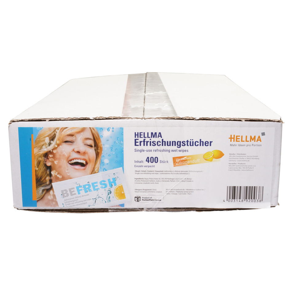Erfrischungstücher, Feuchttücher, Beutel, 400 Stück, Zitrusduft