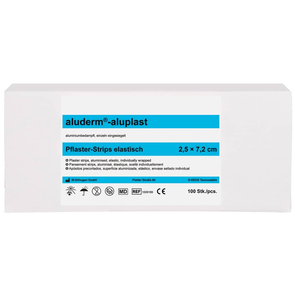 Pflaster-Strips elastisch, elastisch, Aluminiumfrei, 2,5 x 7,2 cm, 100 Stk.