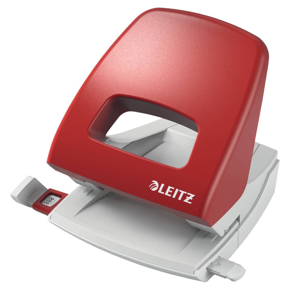 stapler, Locher, rot, Leitz, Schreibtischzubehör