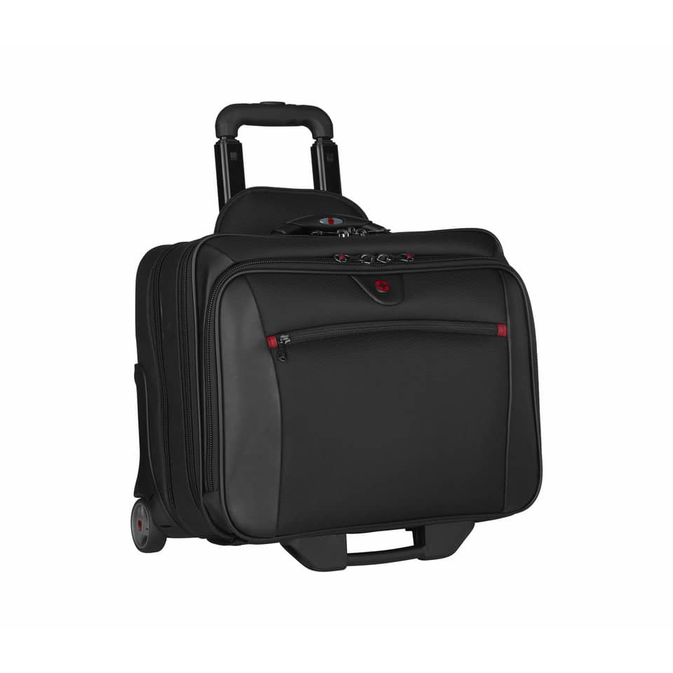 Koffer, Trolley, Reisekoffer, Laptopfach?, Schwarz