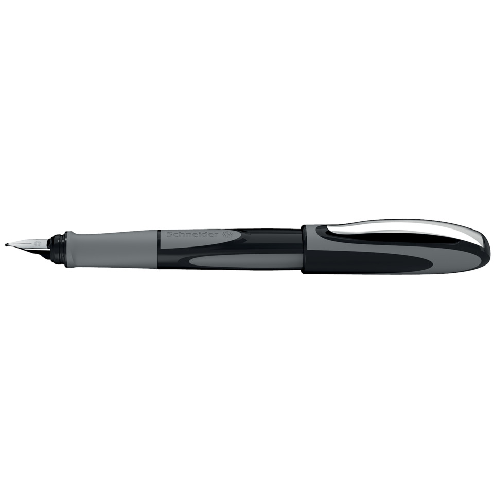 Tintenroller, Füllfederhalter, Grau, Schwarz, Metalllook