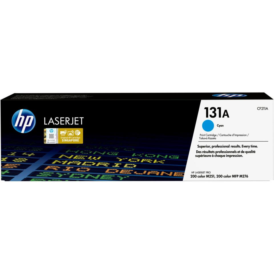 laserjet, print cartridge, cyan, hp, box packaging