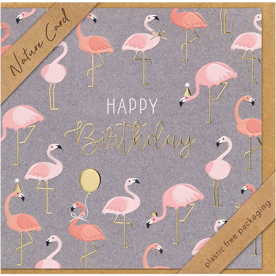 Flamingo Muster, Geburtstagskarte, Pink, Kartenmotiv, Flamingo Muster