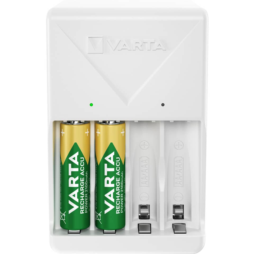 AA-Batterien, Ladestation, aufladbar, NiMH, weißer Ladegerät