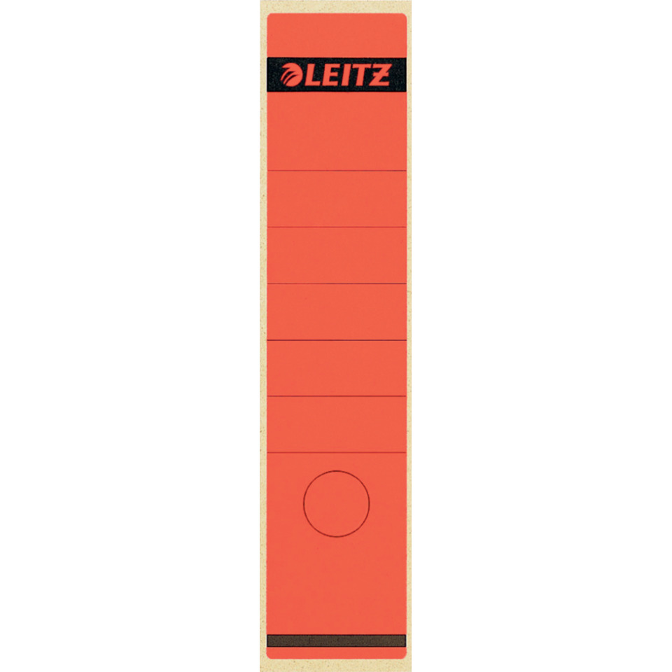 Ordnerrückenschild selbstklebend, 62 x 285 mm, breit/lang, 10 Stück, rot LEITZ 1640-00-25
