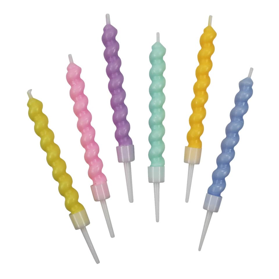 kerzen, bunt, wellig, spitzkerzen, tortenkerzen