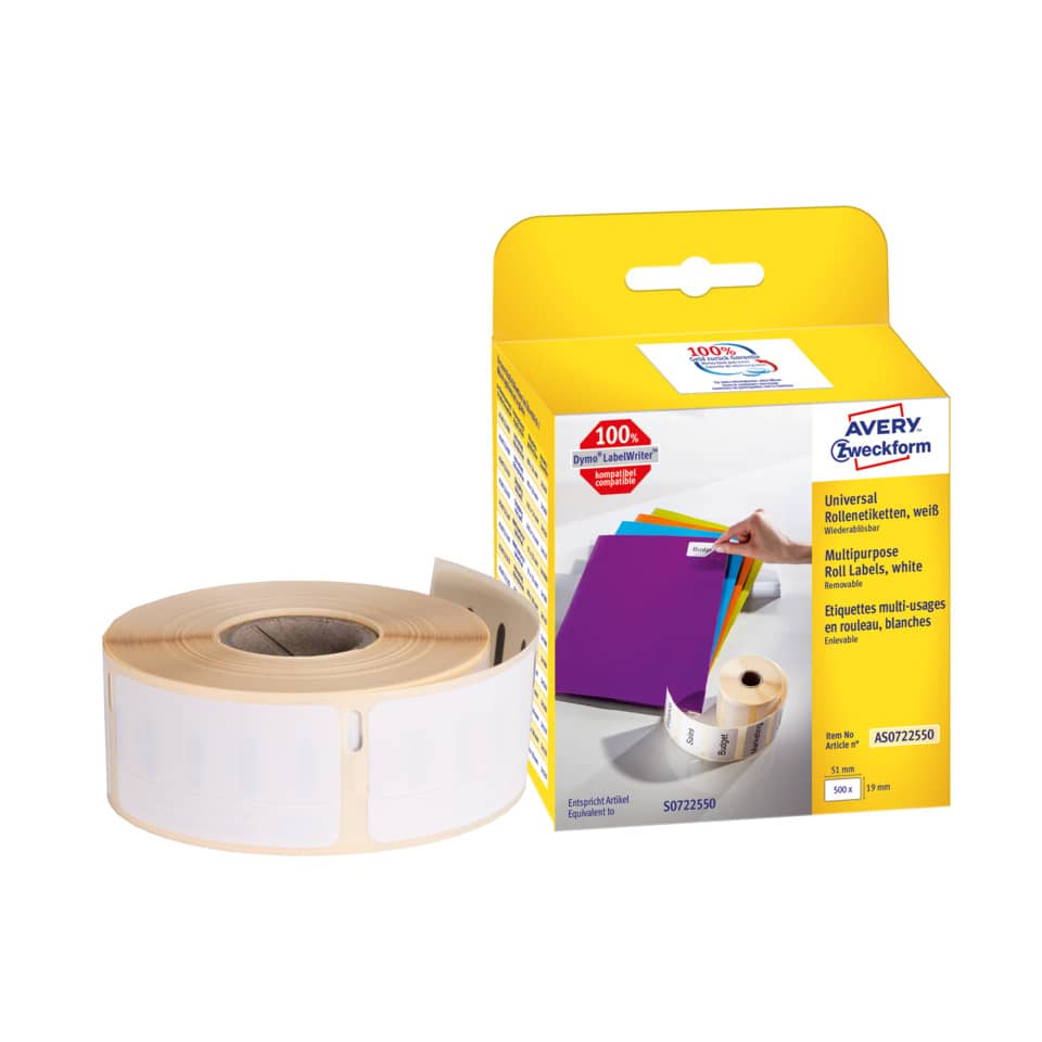 Etiketten, Rollenetiketten, White Etiketten, Drucketiketten, Labelwriter kompatibel