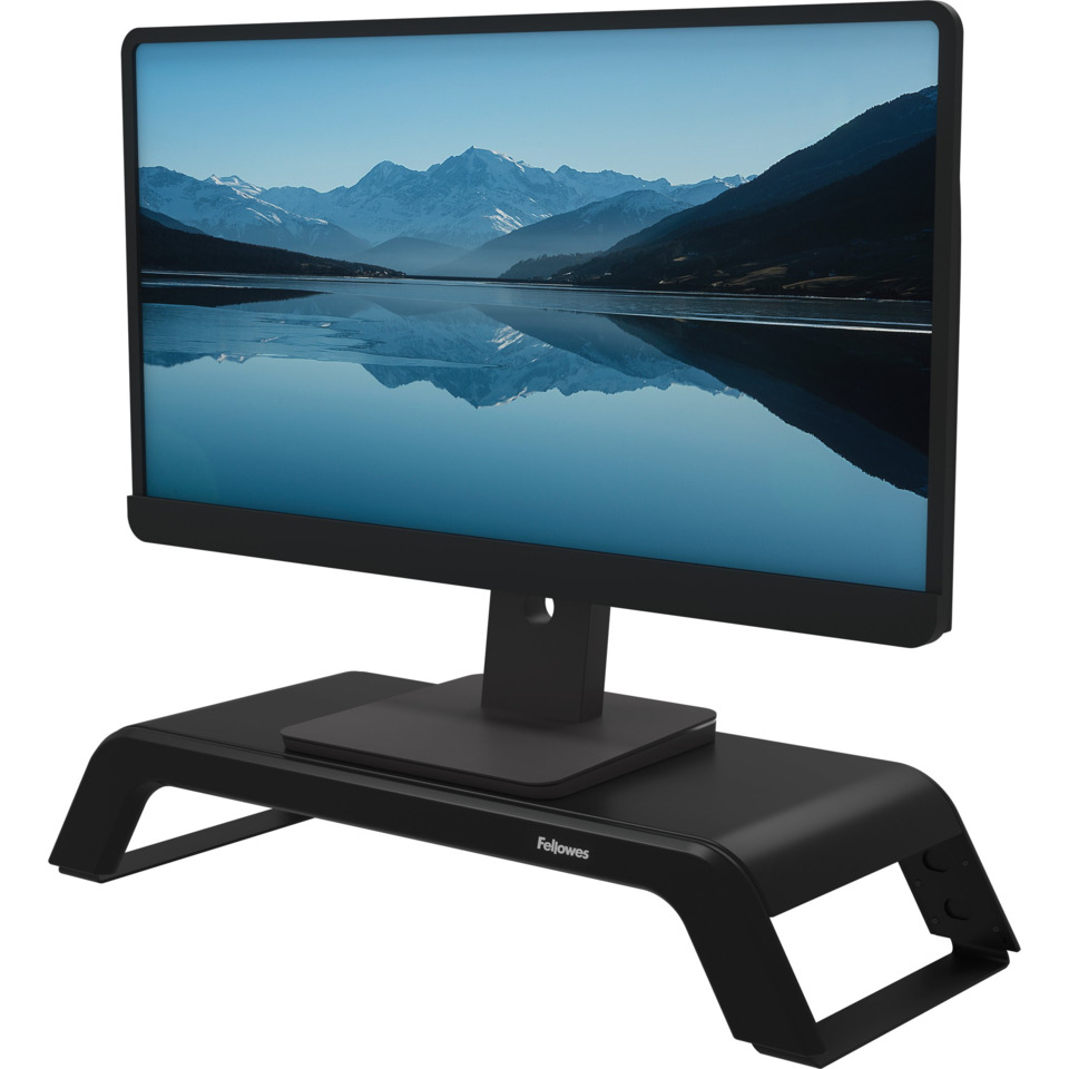 monitor, desktop, screen, stand, black