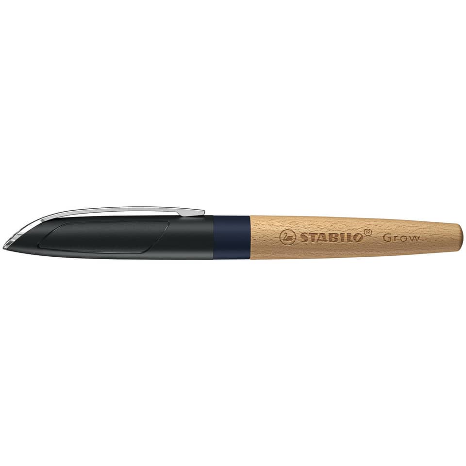 Stabilo Stift, Holzgriff, Kugelschreiber, Holzton, Kappenclip