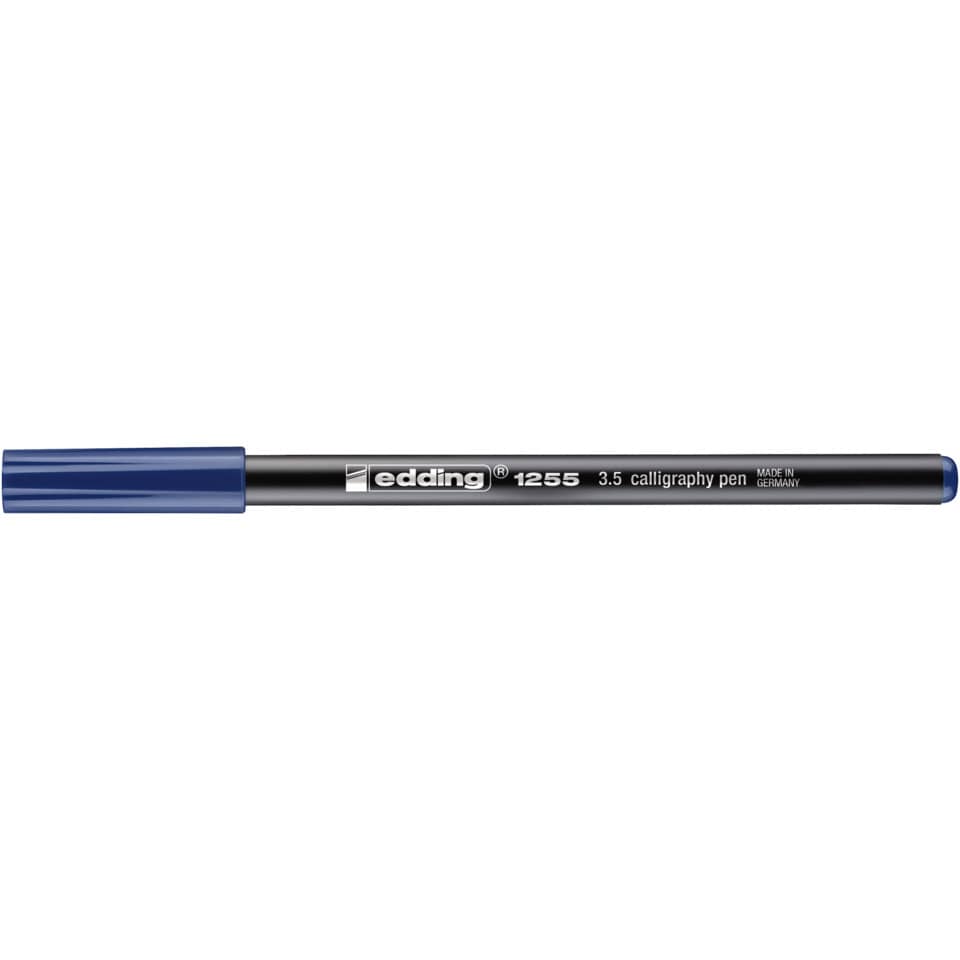 Kalligrafie-Stift, blauer Deckel, schwarzer Korpus, Edding 1255, 3,5 mm