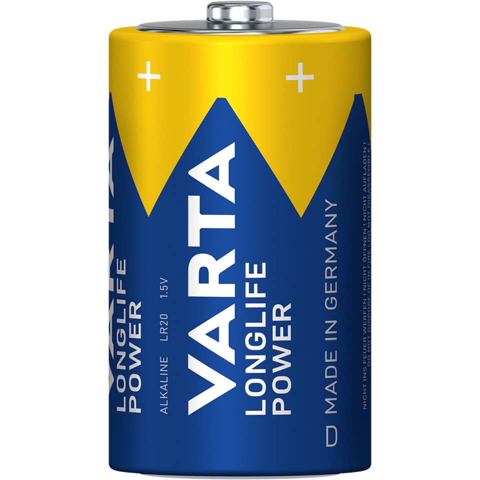 Alkalische Batterie, LR20, Varta, Leistung, Hergestellt in Deutschland